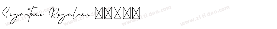 Signature Regular字体转换